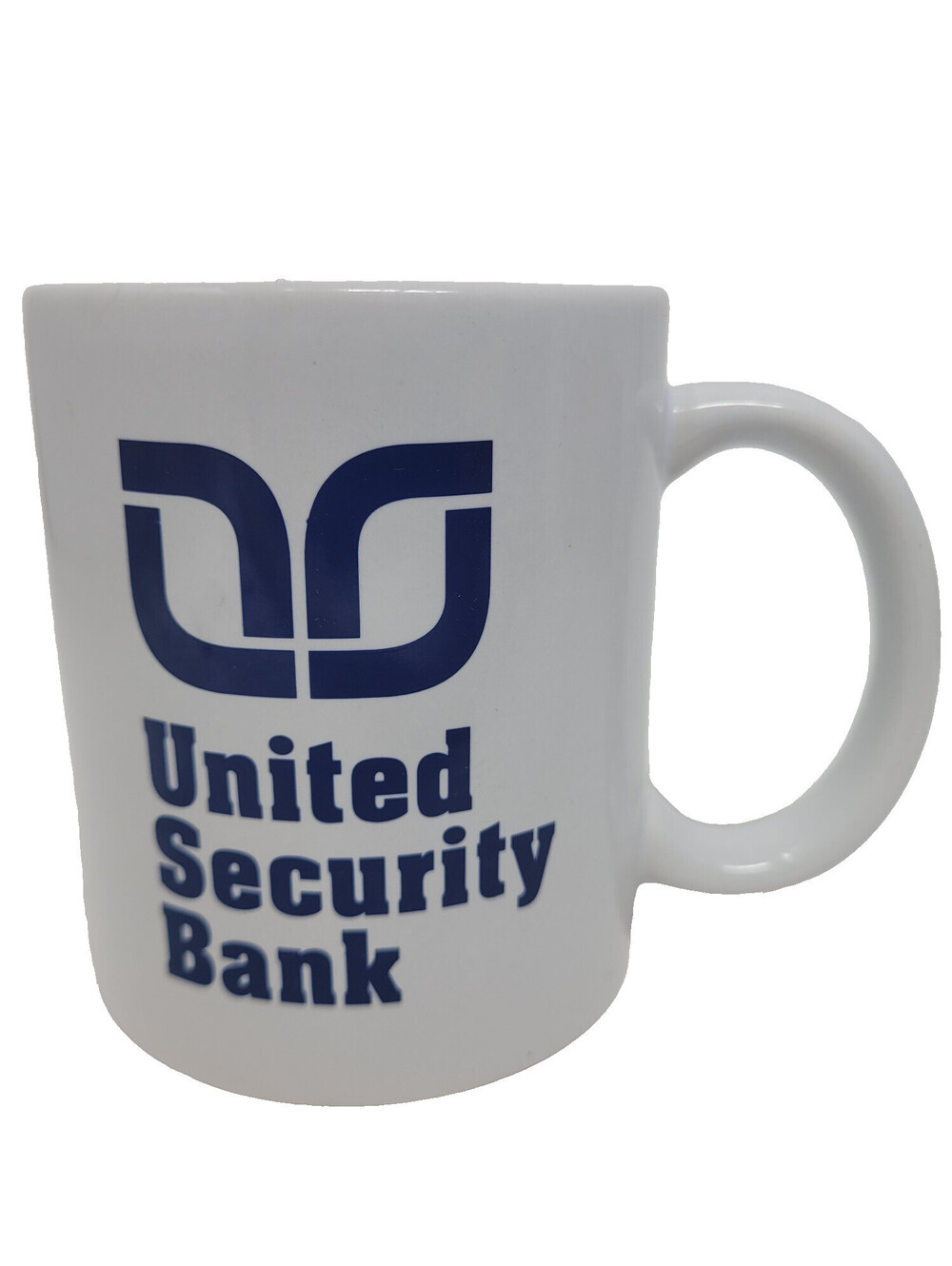 United Security Bank  Coffee Mug White Ceramic Logo Fresno San Juaquin Valley CA